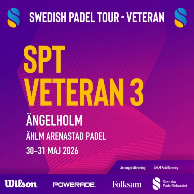 Om drygt två veckor, helgen 30-31 maj, kommer vår nybildade ÄHLM Arenastad Padelklubb att arrangera tredje deltävlingen i SPT-touren för veteraner i ÄHLM Arenastads anläggning.
Det är en sanktionerad tävling som kommer att spelas på våra omtyckta banor. Totalt handlar det om åtta klasser, fyra dam och fyra herr från 45 år och upp till 60 år.
 
Du vet väl om att förbundet underlättat för de som kanske bara vill testa att tävla en gång först, nu kan du lösa licens för en månad till en låg kostnad för att kunna vara med i en sanktionerad tävling. Förutsatt att du är medlem i en padelförening såklart.
 
Du hittar mer info och kan anmäla dig till tävlingen hos oss i maj på Rankedin: https://www.rankedin.com/en/tournament/66235/spt-veteran-3-ahlm-angelholm-30-31-5-2026
 
#ahlmarenastad #padel #spt #ahlmarenastadpadelklubb
